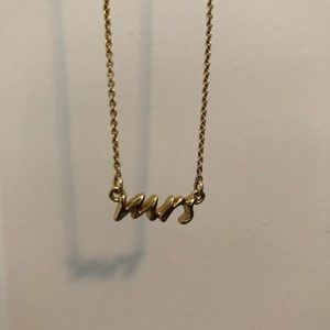 Kate Spade “Mrs” necklace